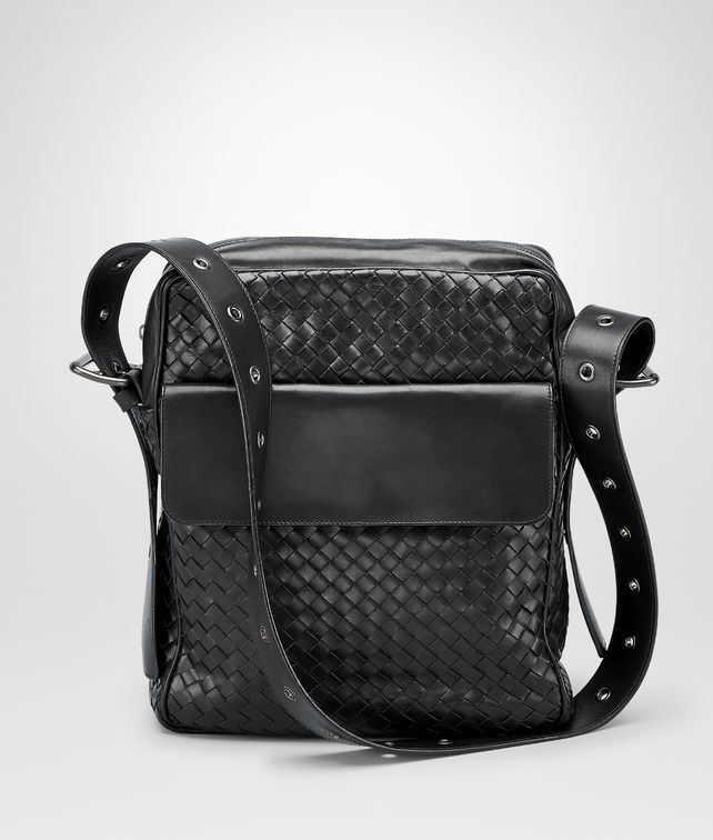 BOTTEGA VENETA MESSENGER BAG IN NERO INTRECCIATO VN Messenger Bag U fp