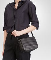 Bottega Veneta® NERO INTRECCIATO NAPPA MESSENGER BAG Bottega Veneta® NERO INTRECCIATO NAPPA MESSENGER BAG