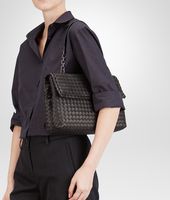 Bottega Veneta® Nero Intrecciato Nappa Olimpia Bag Bottega Veneta® Nero Intrecciato Nappa Olimpia Bag