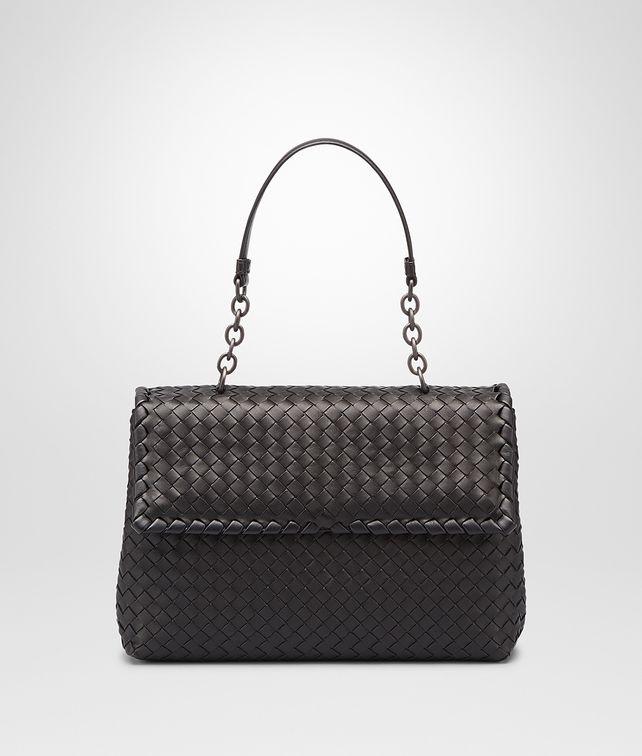 BOTTEGA VENETA NERO INTRECCIATO NAPPA OLIMPIA BAG Shoulder or hobo bag D fp