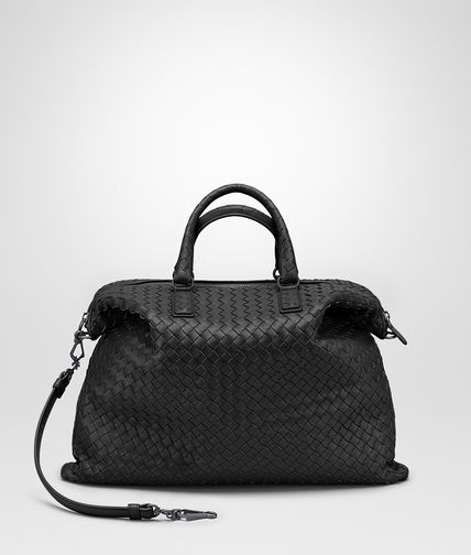BOTTEGA VENETA - Nero Intrecciato Nappa Convertible Bag