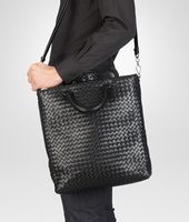 Bottega Veneta® Nero Intrecciato Light Calf Tote Bag Bottega Veneta® Nero Intrecciato Light Calf Tote Bag