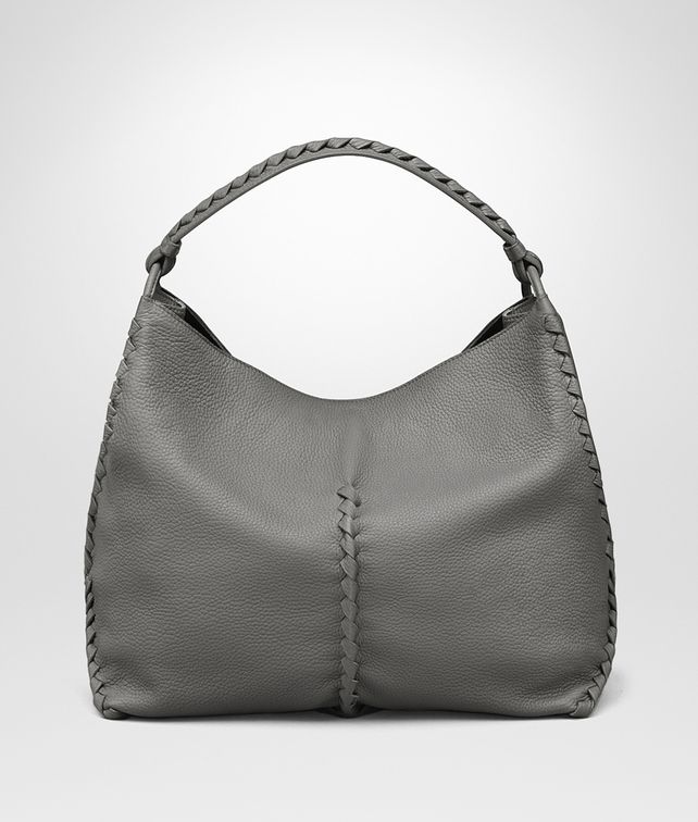 BOTTEGA VENETA BORSA A SPALLA IN CERVO NEW LIGHT GREY Borsa a spalla D fp