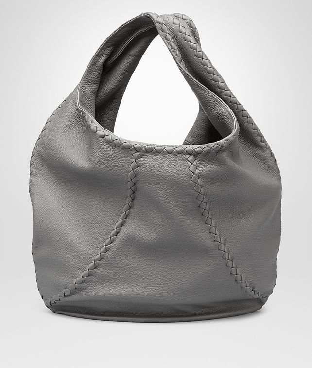 BOTTEGA VENETA New Light Grey Washed Cervo Bag Shoulder or hobo bag D fp