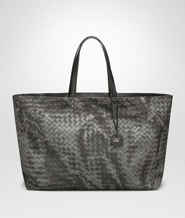 BOTTEGA VENETA LARGE TOTE BAG IN NEW LIGHT GREY INTRECCIOLUSION Tote Bag D fp