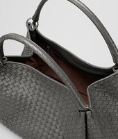 Bottega Veneta® New Light Grey Intrecciato Nappa Parachute Bag Bottega Veneta® New Light Grey Intrecciato Nappa Parachute Bag