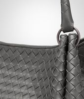 Bottega Veneta® New Light Grey Intrecciato Nappa Parachute Bag Bottega Veneta® New Light Grey Intrecciato Nappa Parachute Bag