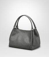 Bottega Veneta® New Light Grey Intrecciato Nappa Parachute Bag Bottega Veneta® New Light Grey Intrecciato Nappa Parachute Bag