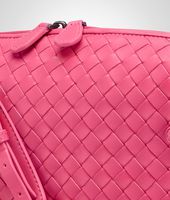 Bottega Veneta® ROSA SHOCK INTRECCIATO NAPPA MESSENGER BAG Bottega Veneta® ROSA SHOCK INTRECCIATO NAPPA MESSENGER BAG