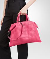Bottega Veneta® ROSA SHOCK INTRECCIATO NAPPA CONVERTIBLE BAG Bottega Veneta® ROSA SHOCK INTRECCIATO NAPPA CONVERTIBLE BAG