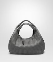 Bottega Veneta® New Light Grey Intrecciato Nappa Campana Bag Bottega Veneta® New Light Grey Intrecciato Nappa Campana Bag