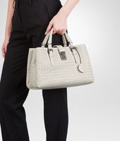 Bottega Veneta® MIST Intrecciato Light Calf ROMA BAG Bottega Veneta® MIST Intrecciato Light Calf ROMA BAG