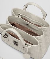 Bottega Veneta® MIST Intrecciato Light Calf ROMA BAG Bottega Veneta® MIST Intrecciato Light Calf ROMA BAG