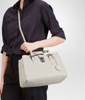 Bottega Veneta® MIST Intrecciato Light Calf ROMA BAG Bottega Veneta® MIST Intrecciato Light Calf ROMA BAG
