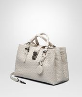 Bottega Veneta® MIST Intrecciato Light Calf ROMA BAG Bottega Veneta® MIST Intrecciato Light Calf ROMA BAG