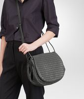 Bottega Veneta® NEW LIGHT GREY INTRECCIATO NAPPA MESSENGER BAG Bottega Veneta® NEW LIGHT GREY INTRECCIATO NAPPA MESSENGER BAG
