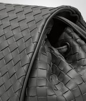 Bottega Veneta® NEW LIGHT GREY INTRECCIATO NAPPA MESSENGER BAG Bottega Veneta® NEW LIGHT GREY INTRECCIATO NAPPA MESSENGER BAG