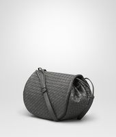 Bottega Veneta® NEW LIGHT GREY INTRECCIATO NAPPA MESSENGER BAG Bottega Veneta® NEW LIGHT GREY INTRECCIATO NAPPA MESSENGER BAG
