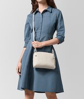 Bottega Veneta® Mist Intrecciato Nappa Messenger Bag Bottega Veneta® Mist Intrecciato Nappa Messenger Bag