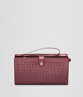 Bottega Veneta® Aubergine Intrecciato Light Calf Continental Wallet Bottega Veneta® Aubergine Intrecciato Light Calf Continental Wallet