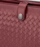 Bottega Veneta® Aubergine Intrecciato Light Calf Continental Wallet Bottega Veneta® Aubergine Intrecciato Light Calf Continental Wallet