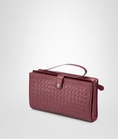 Bottega Veneta® Aubergine Intrecciato Light Calf Continental Wallet Bottega Veneta® Aubergine Intrecciato Light Calf Continental Wallet