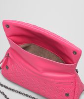 Bottega Veneta® ROSA SHOCK INTRECCIATO NAPPA MESSENGER BAG Bottega Veneta® ROSA SHOCK INTRECCIATO NAPPA MESSENGER BAG