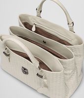 Bottega Veneta® MIST Intrecciato Light Calf ROMA BAG Bottega Veneta® MIST Intrecciato Light Calf ROMA BAG