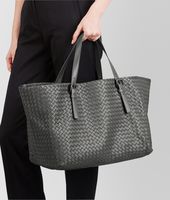 Bottega Veneta® NEW LIGHT GREY INTRECCIATO NAPPA TOTE BAG Bottega Veneta® NEW LIGHT GREY INTRECCIATO NAPPA TOTE BAG