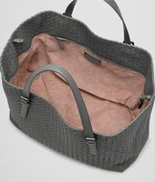 Bottega Veneta® NEW LIGHT GREY INTRECCIATO NAPPA TOTE BAG Bottega Veneta® NEW LIGHT GREY INTRECCIATO NAPPA TOTE BAG