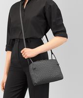 Bottega Veneta® NEW LIGHT GREY INTRECCIATO NAPPA MESSENGER BAG Bottega Veneta® NEW LIGHT GREY INTRECCIATO NAPPA MESSENGER BAG