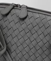 Bottega Veneta® NEW LIGHT GREY INTRECCIATO NAPPA MESSENGER BAG Bottega Veneta® NEW LIGHT GREY INTRECCIATO NAPPA MESSENGER BAG