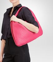Bottega Veneta® VENETA LARGE ROSA SHOCK IN NAPPA INTRECCIATA Bottega Veneta® VENETA LARGE ROSA SHOCK IN NAPPA INTRECCIATA