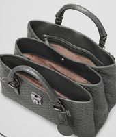 Bottega Veneta® NEW LIGHT GREY Intrecciato Light Calf ROMA BAG Bottega Veneta® NEW LIGHT GREY Intrecciato Light Calf ROMA BAG