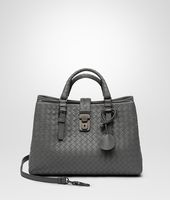 Bottega Veneta® NEW LIGHT GREY Intrecciato Light Calf ROMA BAG Bottega Veneta® NEW LIGHT GREY Intrecciato Light Calf ROMA BAG