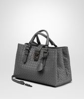 Bottega Veneta® NEW LIGHT GREY Intrecciato Light Calf ROMA BAG Bottega Veneta® NEW LIGHT GREY Intrecciato Light Calf ROMA BAG