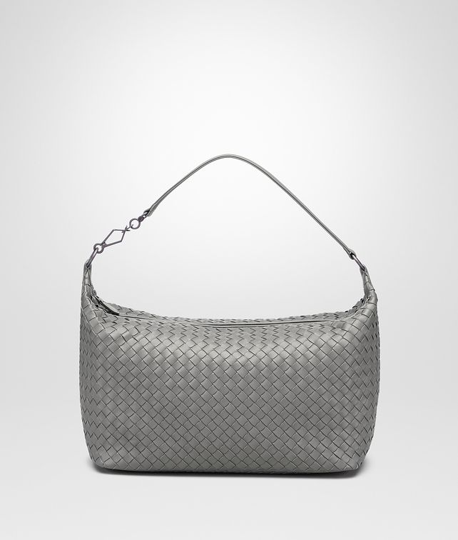 BOTTEGA VENETA NEW LIGHT GREY INTRECCIATO NAPPA BAG Shoulder or hobo bag D fp
