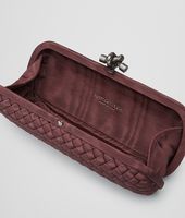 Bottega Veneta® AUBERGINE INTRECCIATO SILK STRETCH KNOT Bottega Veneta® AUBERGINE INTRECCIATO SILK STRETCH KNOT
