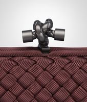 Bottega Veneta® AUBERGINE INTRECCIATO SILK STRETCH KNOT Bottega Veneta® AUBERGINE INTRECCIATO SILK STRETCH KNOT