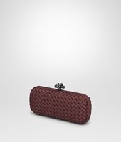 Bottega Veneta® AUBERGINE INTRECCIATO SILK STRETCH KNOT Bottega Veneta® AUBERGINE INTRECCIATO SILK STRETCH KNOT