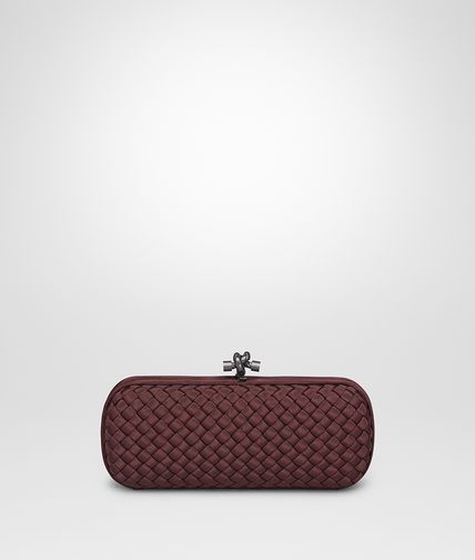 BOTTEGA VENETA - Aubergine Intrecciato Silk Stretch Knot