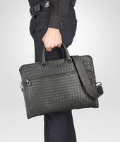 Bottega Veneta® New Light Grey Intrecciato Light Calf Briefcase Bottega Veneta® New Light Grey Intrecciato Light Calf Briefcase