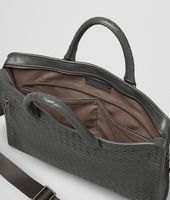 Bottega Veneta® New Light Grey Intrecciato Light Calf Briefcase Bottega Veneta® New Light Grey Intrecciato Light Calf Briefcase