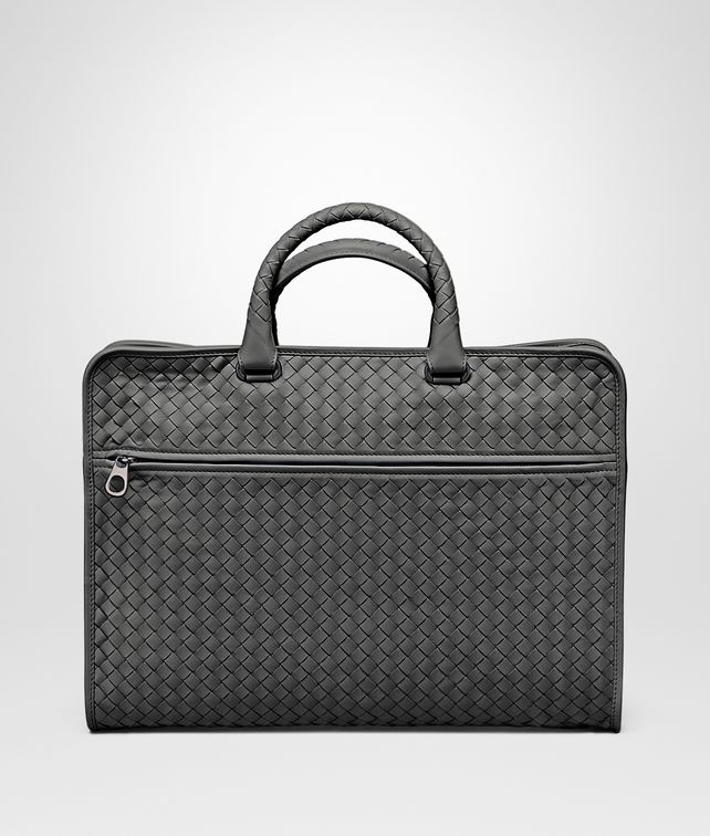 BOTTEGA VENETA BRIEFCASE IN NEW LIGHT GREY INTRECCIATO CALF Business bag U fp