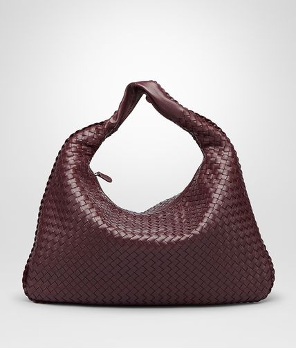 BOTTEGA VENETA - Aubergine Intrecciato Nappa Large Veneta