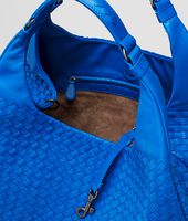 Bottega Veneta® SIGNAL BLUE INTRECCIATO NAPPA CAMPANA BAG Bottega Veneta® SIGNAL BLUE INTRECCIATO NAPPA CAMPANA BAG