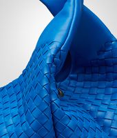 Bottega Veneta® SIGNAL BLUE INTRECCIATO NAPPA CAMPANA BAG Bottega Veneta® SIGNAL BLUE INTRECCIATO NAPPA CAMPANA BAG