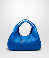 Bottega Veneta® SIGNAL BLUE INTRECCIATO NAPPA CAMPANA BAG Bottega Veneta® SIGNAL BLUE INTRECCIATO NAPPA CAMPANA BAG