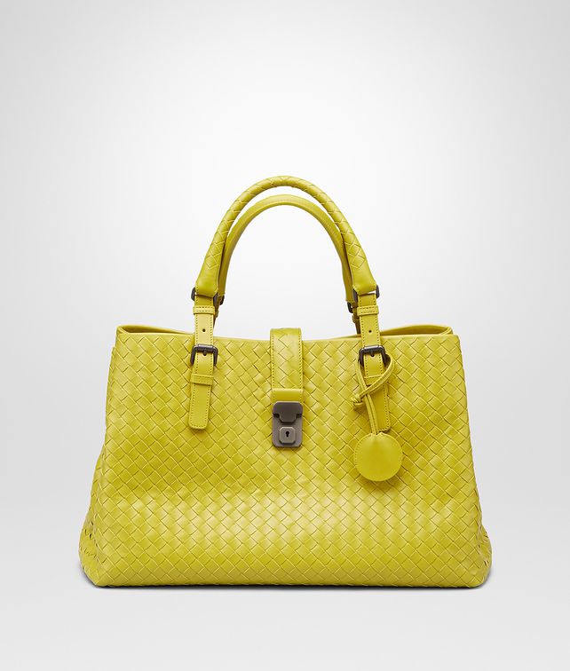 BOTTEGA VENETA NEW CHARTREUSE Intrecciato Light Calf ROMA BAG Top Handle Bag D fp
