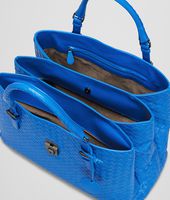 Bottega Veneta® SIGNAL BLUE Intrecciato Light Calf ROMA BAG Bottega Veneta® SIGNAL BLUE Intrecciato Light Calf ROMA BAG